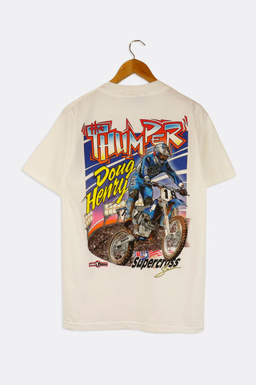 Vintage AMA Super Cross Series The Thumper Doug Henry Graphic T Shirt Sz S