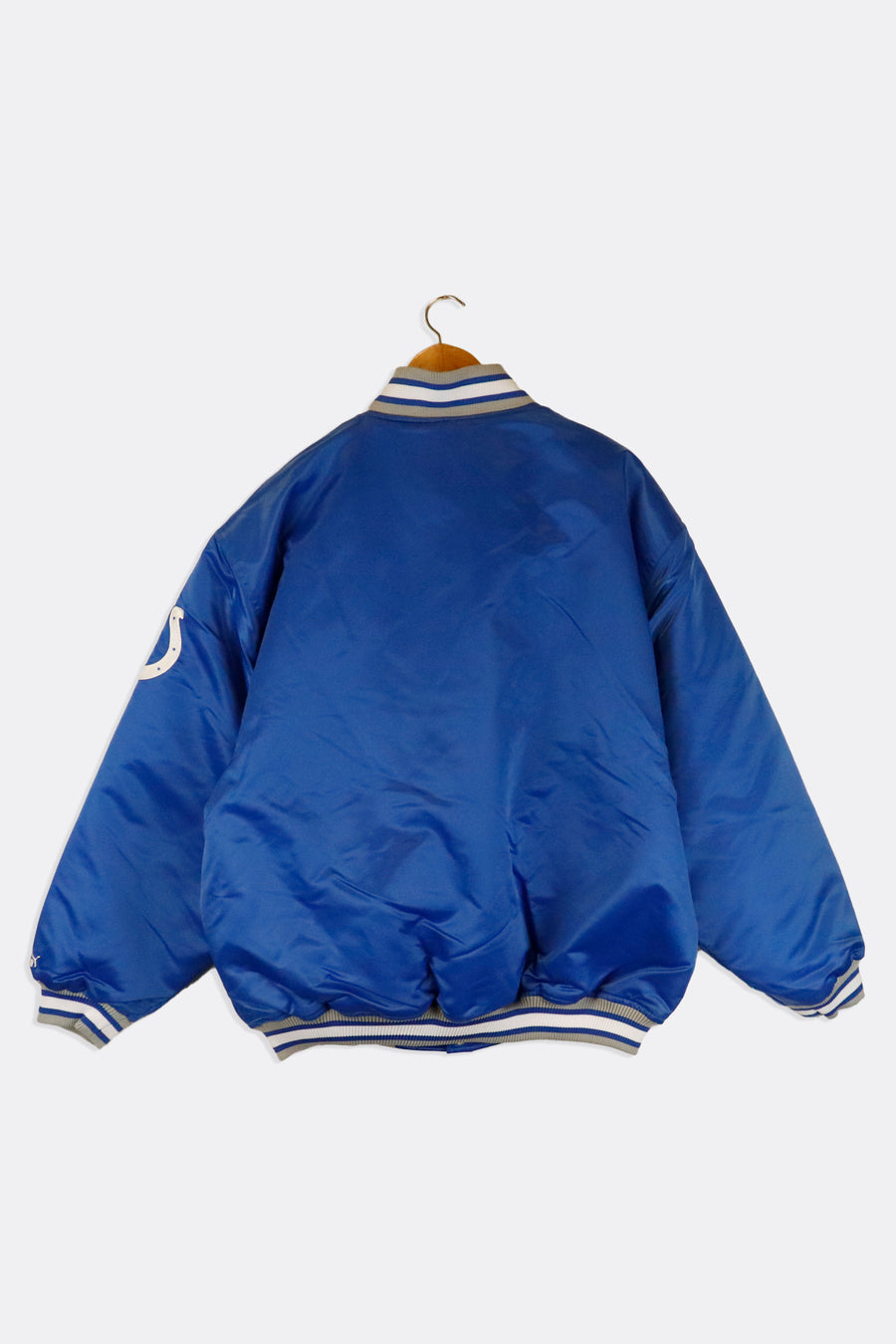 Vintage NFL Indianapolis Colts Full Button Up Bomber Jacket Sz L