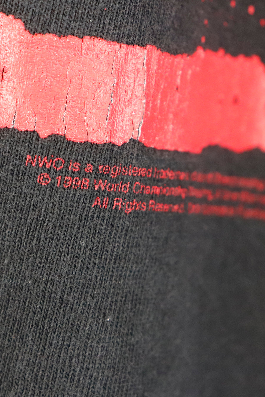 Vintage 1998 WWE New World Order Vinyl Red Rectangle Logo T Shirt Sz 3XL