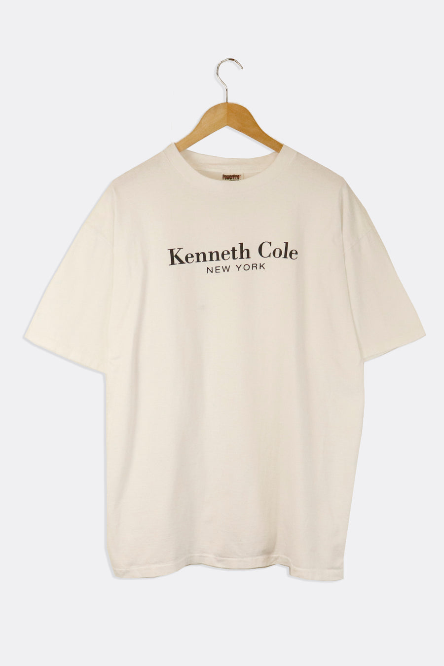 Vintage Simple Kenneth Cole New York Black Font Vinyl T Shirt Sz XL