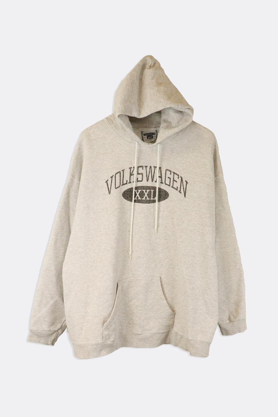 Vintage Volkswagen XXL Cross Hatch Style Black Font Hooded Sweatshirt Sz 2XL
