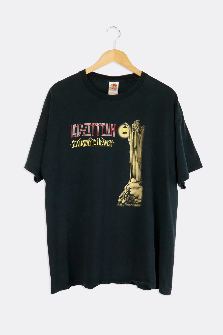 Vintage 2005 Led Zeppelin Stairway To Heaven Song Lyrics On Back Album Cover On Front Vinyl T Shirt Size XL