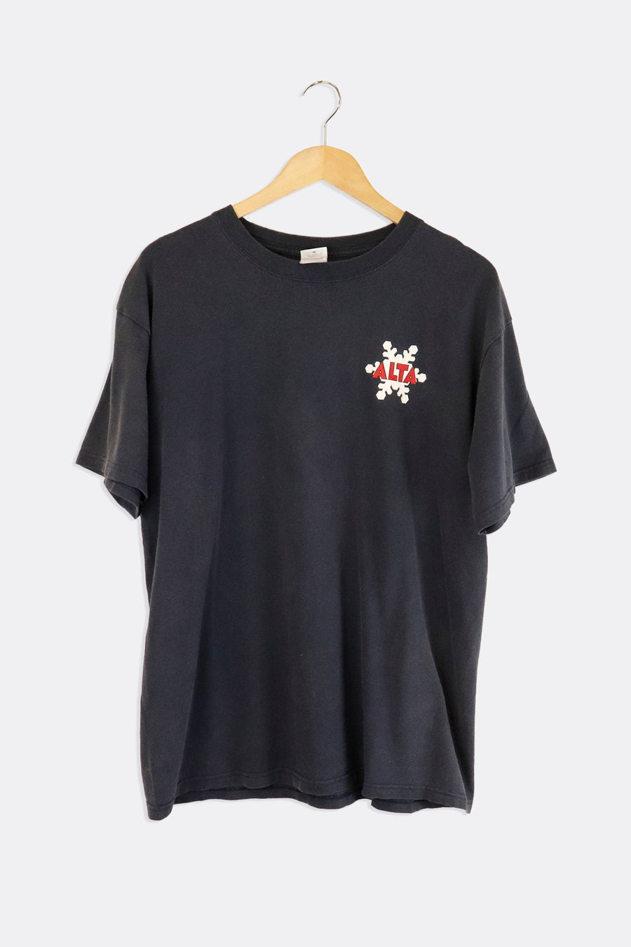 Vintage Alta Deep Powder House Skiing Graphic T Shirt Sz L
