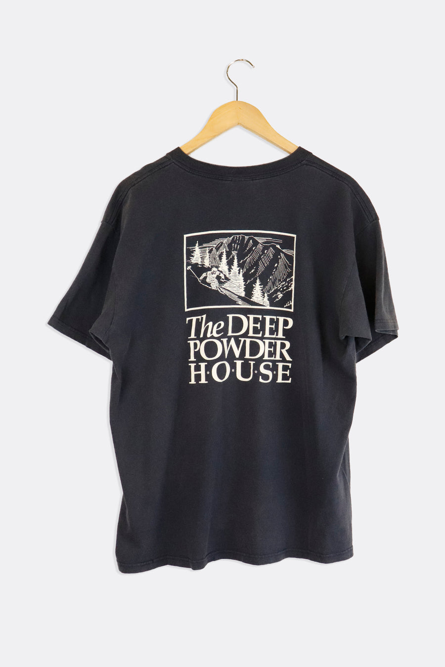 Vintage Alta Deep Powder House Skiing Graphic T Shirt Sz L