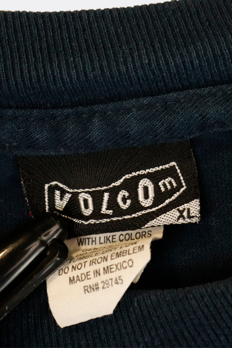 Vintage Volcom Blue Vinyl Logo T Shirt Sz XL