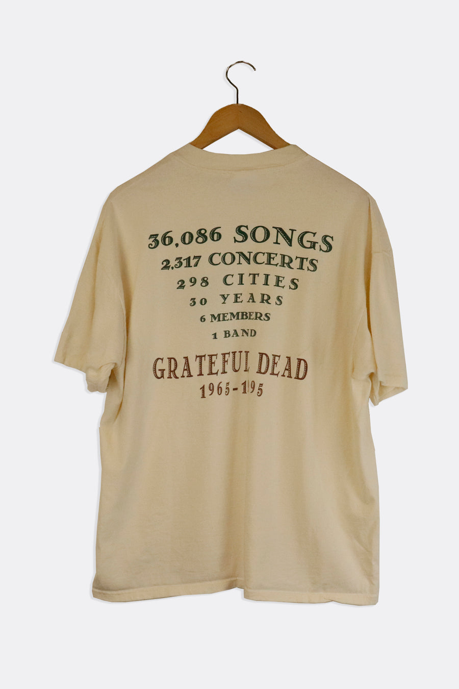 Vintage 1996 Grateful Dead Tour Dates Graphic T shirt Sz XL