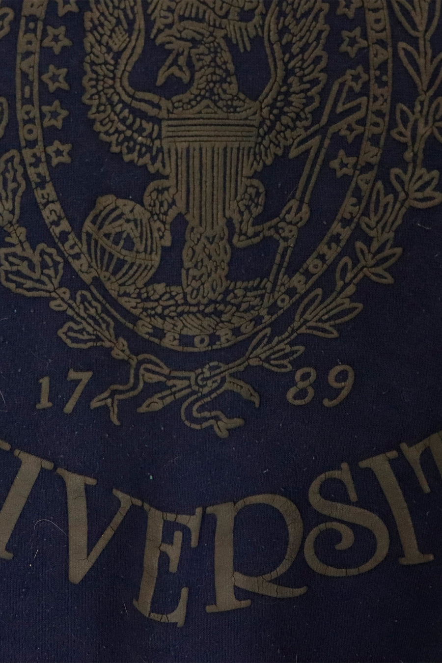 Vintage Georgetown University Crest Raised Letters Crewneck Sweatshirt Sz XL