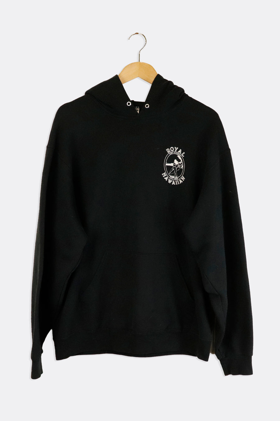 Vintage 1998 Royal Hawaiian Surf Academy Front And Back Logo Hoodie Sz L