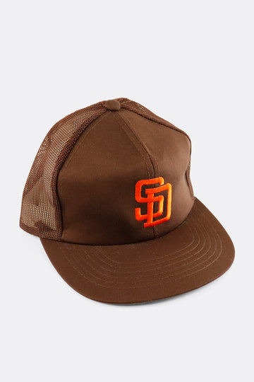 Vintage Deadstock MLB San Diego Padres Embroidered Mesh Snapback Hat