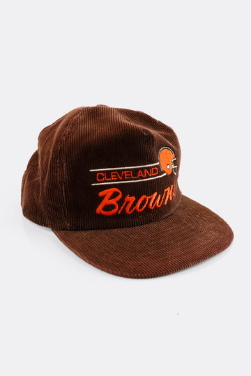 Vintage NFL Cleveland Browns Embroidered Corduroy Snapback Hat