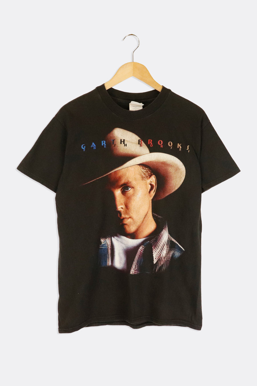 Vintage Garth Brooks Fresh Horse Faded Portrait Tour T Shirt Sz M