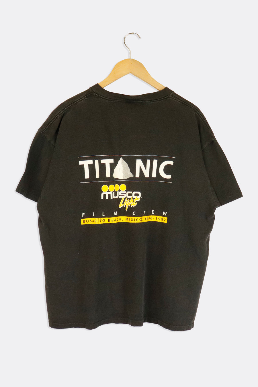 Vintage 1997 Titanic Film Crew Vinyl T Shirt Sz XL