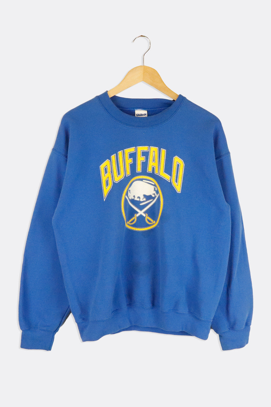Vintage NHL Buffalo Sabres Simple Logo And Font Vinyl Sweatshirt Sz M