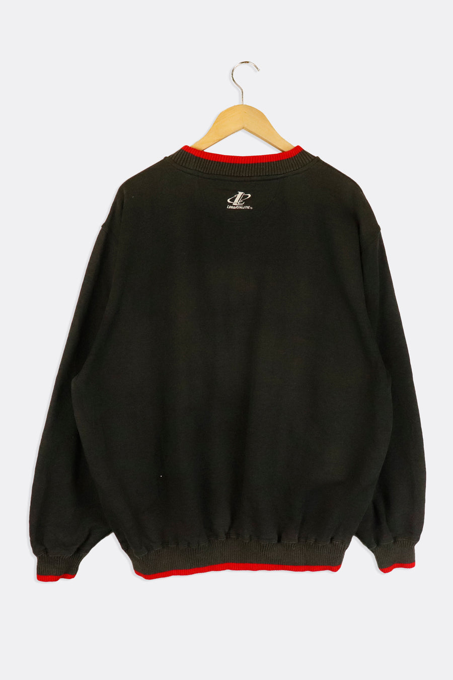 Vintage NFL San Fransico 49ERS Embroidered Gold Font Red Collared Sweatshirt Sz XL