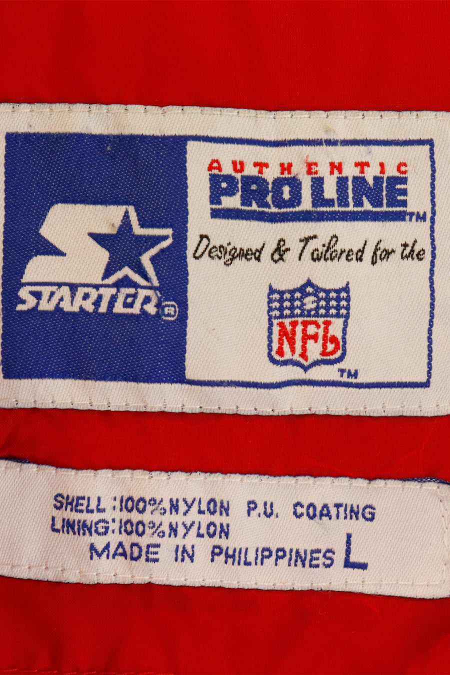 Vintage Starter NFL San Fransico 49ERS Zip Up Embroidered Gold Font Jacket Sz L