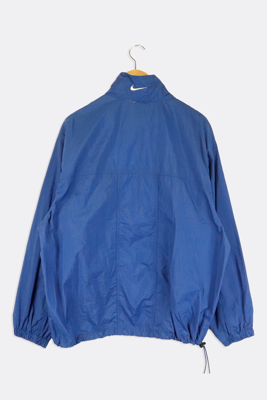Vintage Nike Full Zip Simple Large Swoop On Front Snd Back Jacket Sz L
