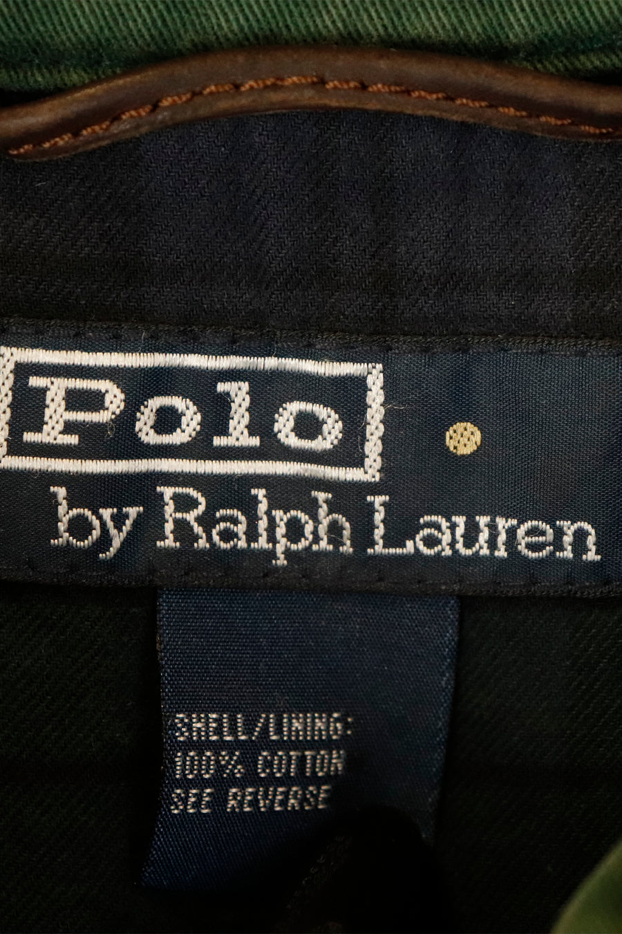 Vintage Raplh Lauren Full Zip Canvas Collared Jacket Plaid Inside Jacket Sz XL