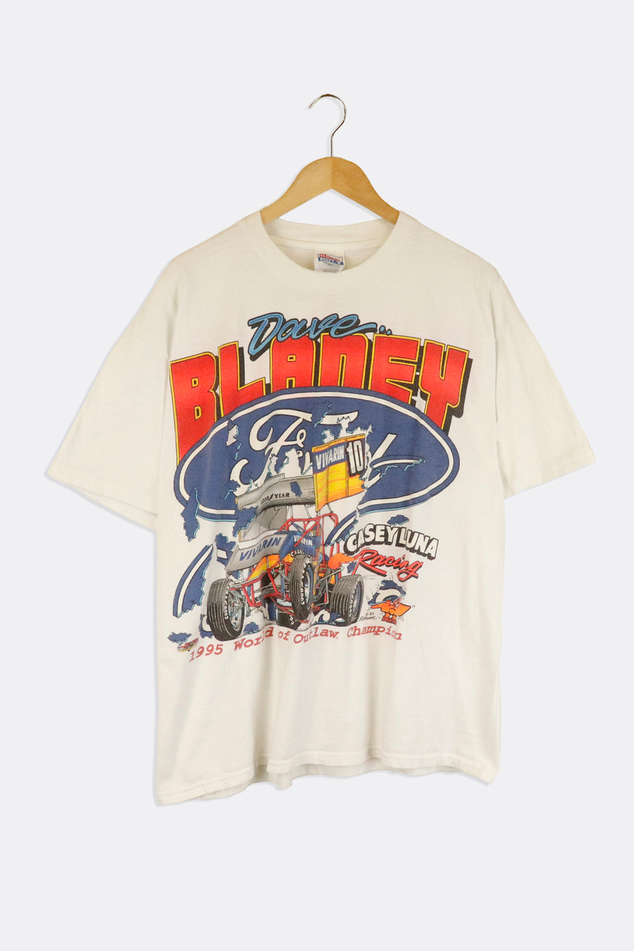 Vintage 1995 World Of Outlaw Champion Dave Blaney Graphic T Shirt Sz XL