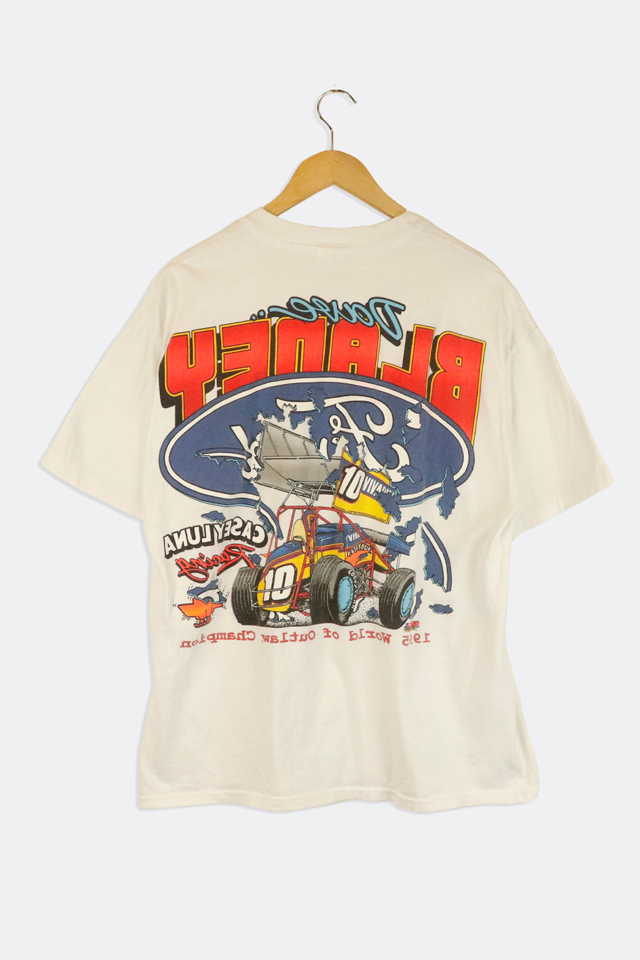 Vintage 1995 World Of Outlaw Champion Dave Blaney Graphic T Shirt Sz XL