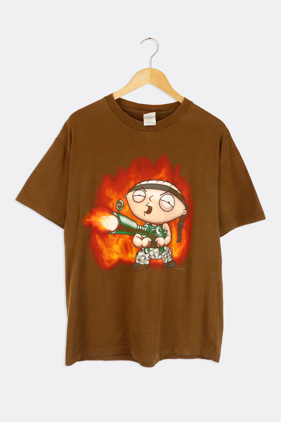 Vintage 2006 Family Guy Stewie With Flame Thrower Graphic T Shirt Sz L