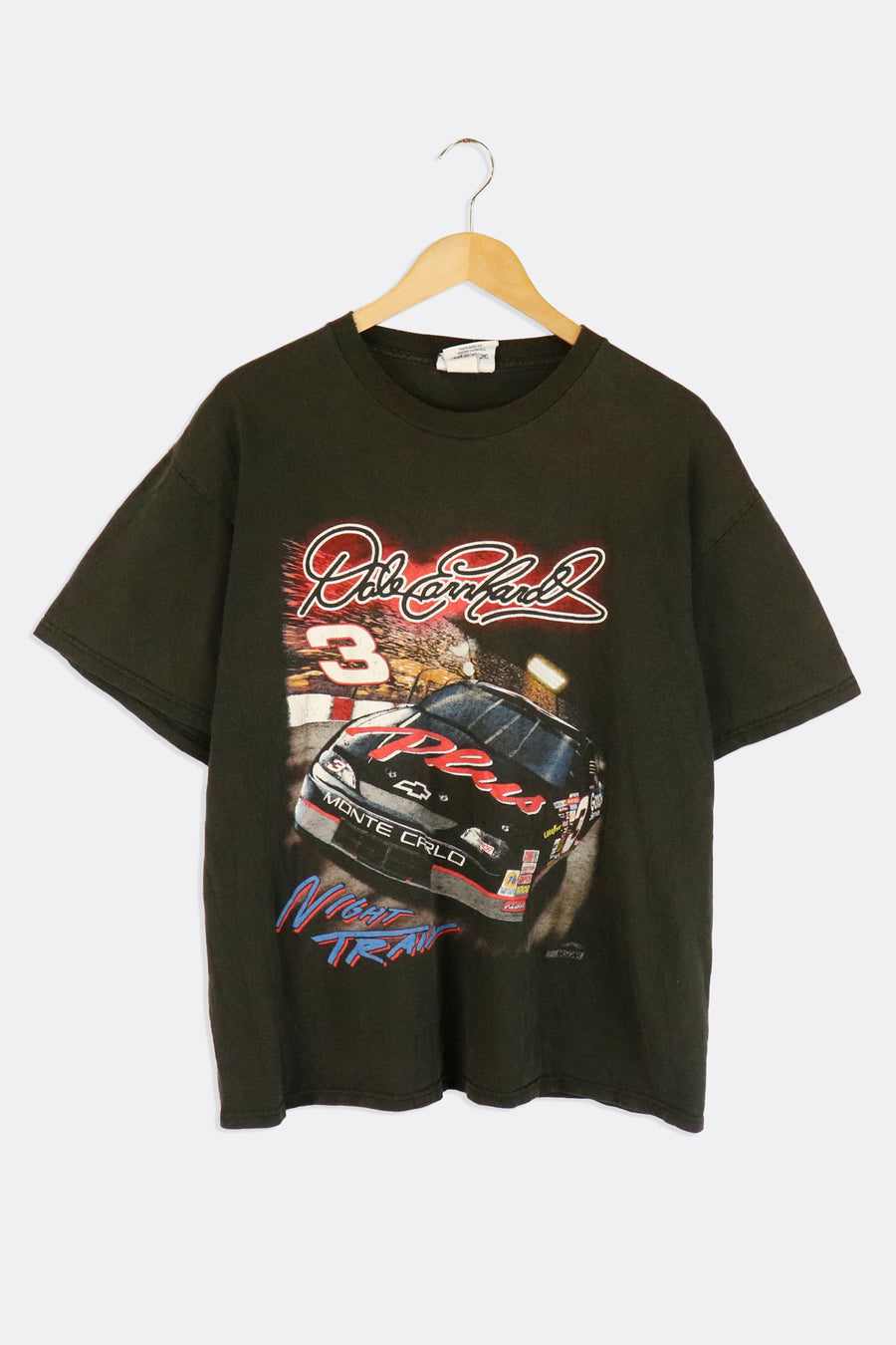 Vintage Nascar Dale Earnhardt 3 Goodwrench Sposnorship Car Vinyl T Shirt Sz L