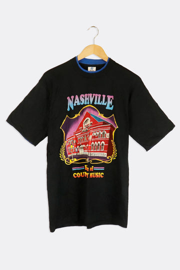 Vintage Nashville Home Of Country Music Ryman Auditorium Colourful Graphic T Shirt Sz M