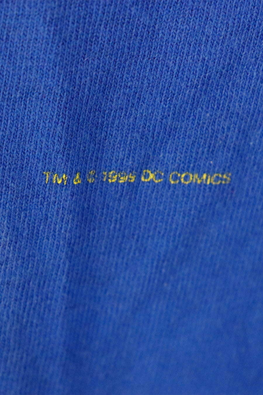 Vintage 1999 DC Comic Superman Logo Vinyl Graphic T Shirt Sz XL