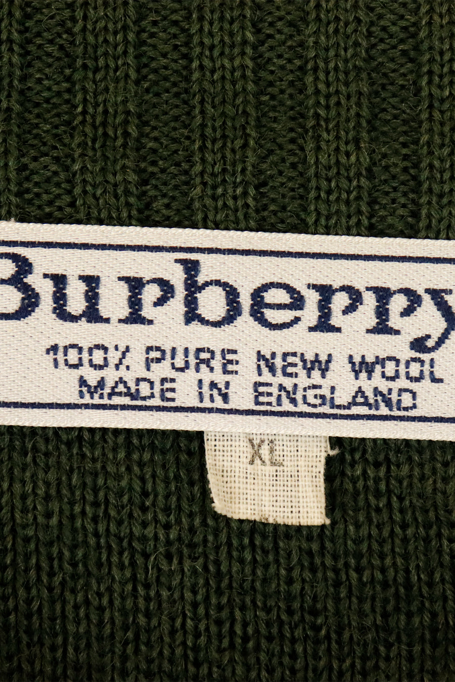 Vintage Burberrys Knit Pull Over Padded Shoulders Embroidered Sweatshirt Sx XL