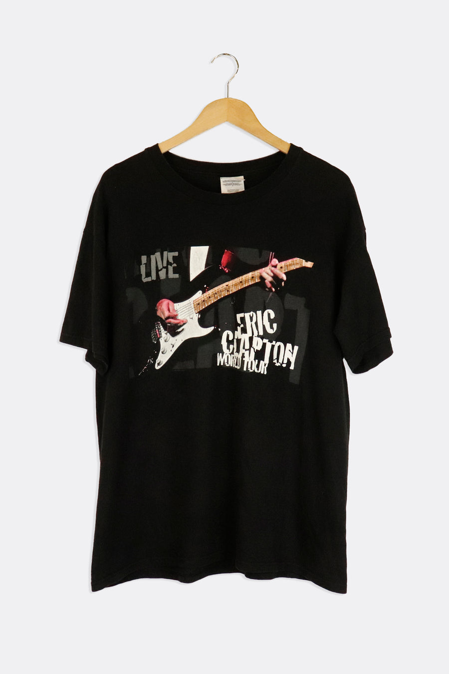 Vintage 1998 Eric Clapton Live World Tour Vinyl T Shirt Sz L