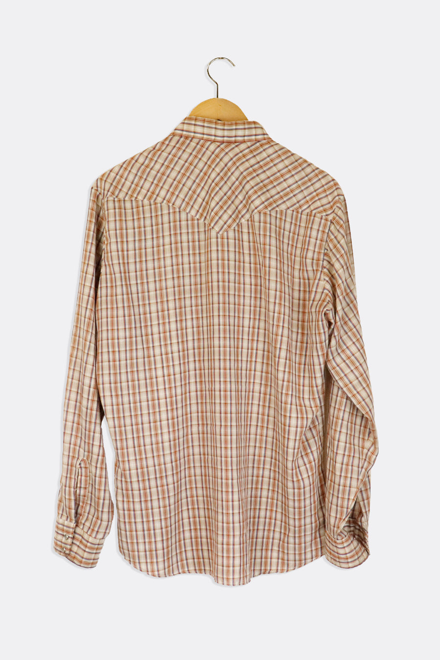 Vintage Levis Plaid Collared Button Up Longsleeve T Shirt Sz L