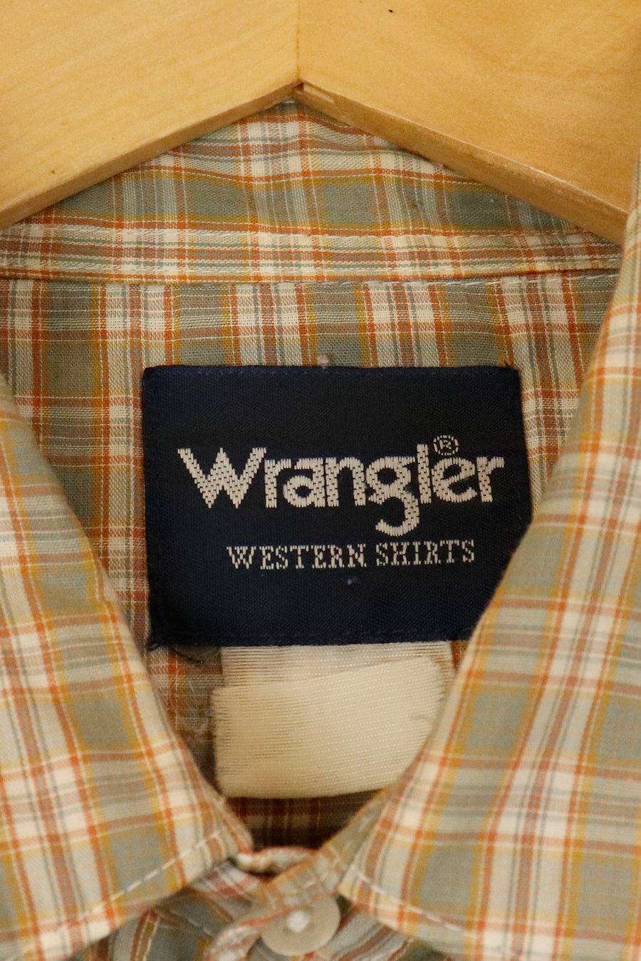 Vintage Wrangler Collared Plaid Button Up Longsleeve T Shirt
