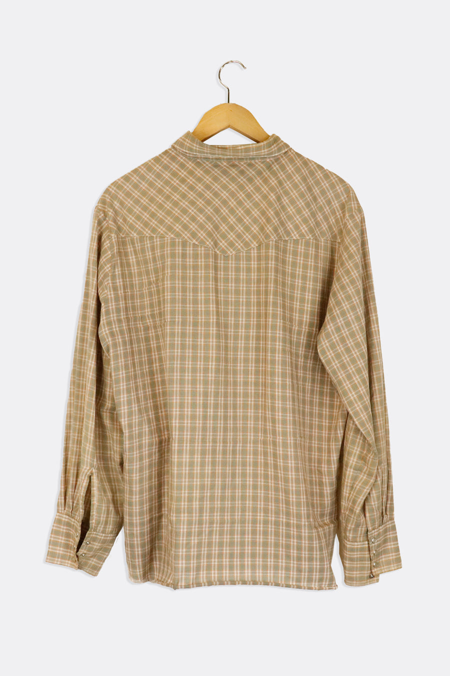 Vintage Wrangler Collared Plaid Button Up Longsleeve T Shirt