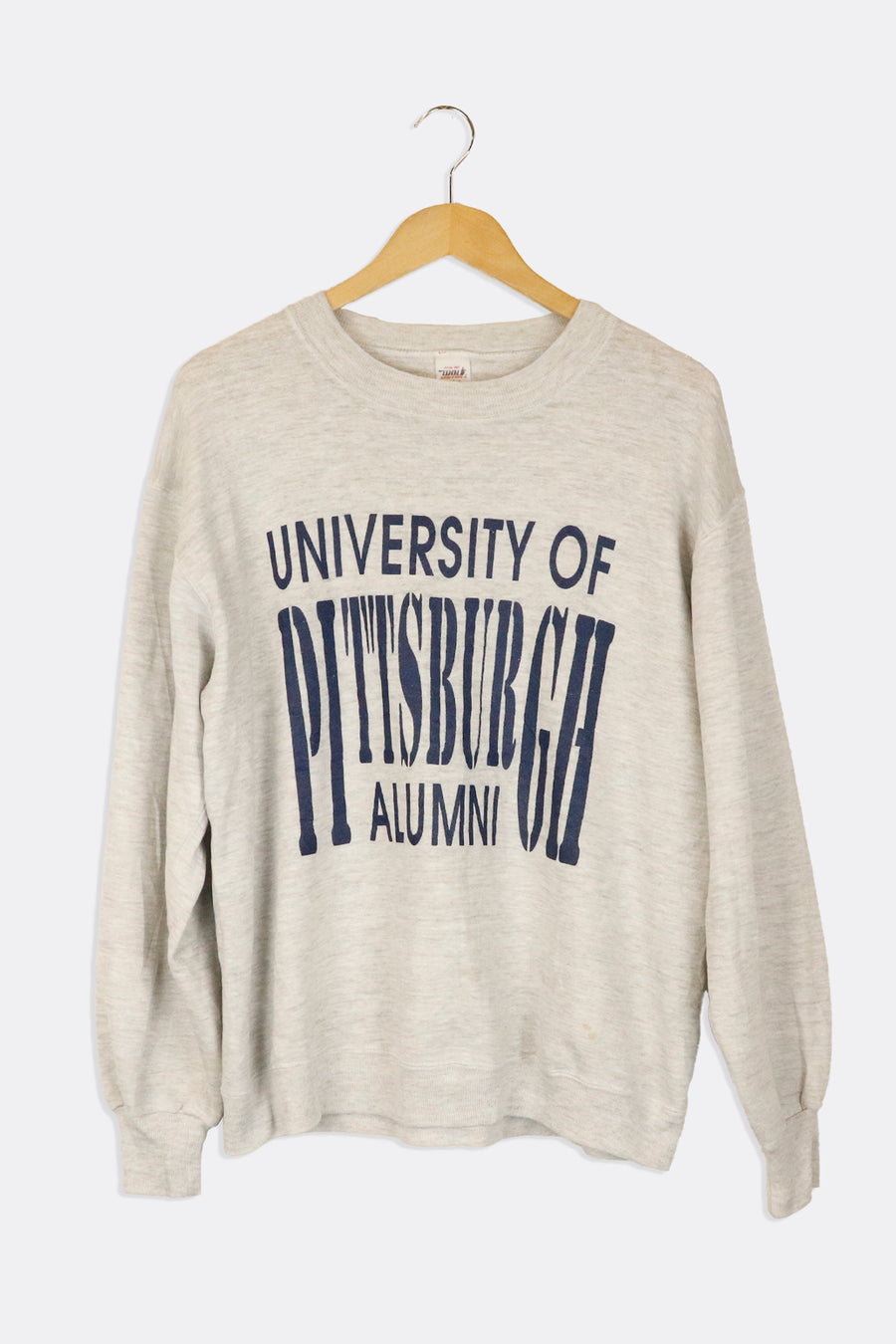 Vintage Varsity University Of Pittsburgh Alumni Vinyl Sweatshirt Sz L