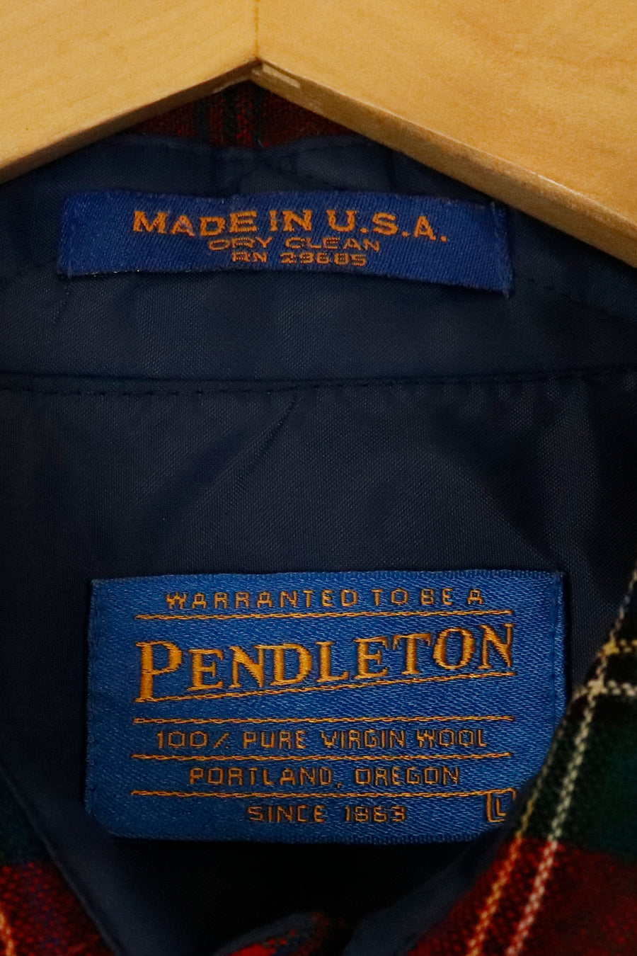 Vintage Pendleton Full Botton Collar Plaid Jacket Sz L