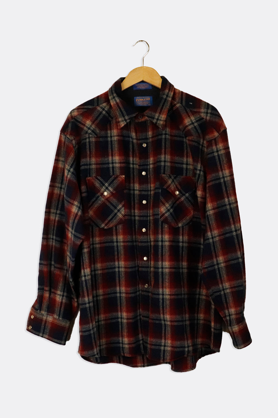Vintage Pendleton Collared Plaid Full Button Up Jacket Sz XL