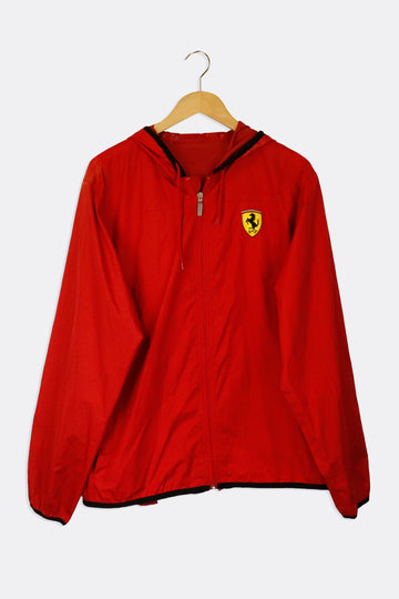 Vintage Ferrari Full Zip Embroidered Logo Windbreaker Jacket