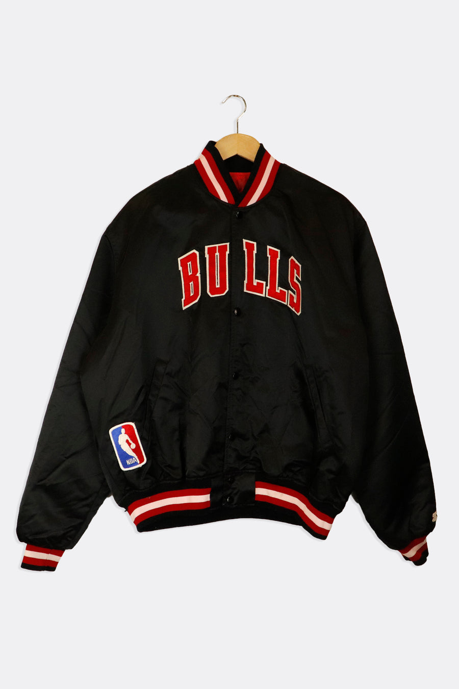 Vintage NBA Chicago Bulls Black Starter Jacket Sz XL