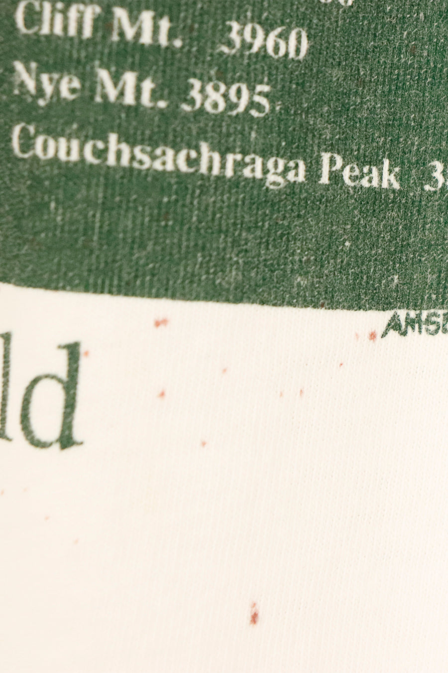 Vintage 1994 Adirondack Mountains List Of Peaks Graphic T Shirt Sz XL