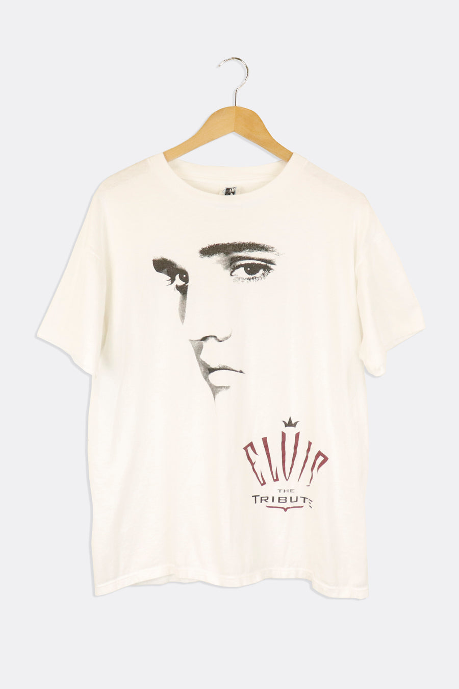 Vintage 1994 Elvis The Tribute Face Outline Graphic T Shirt Sz L