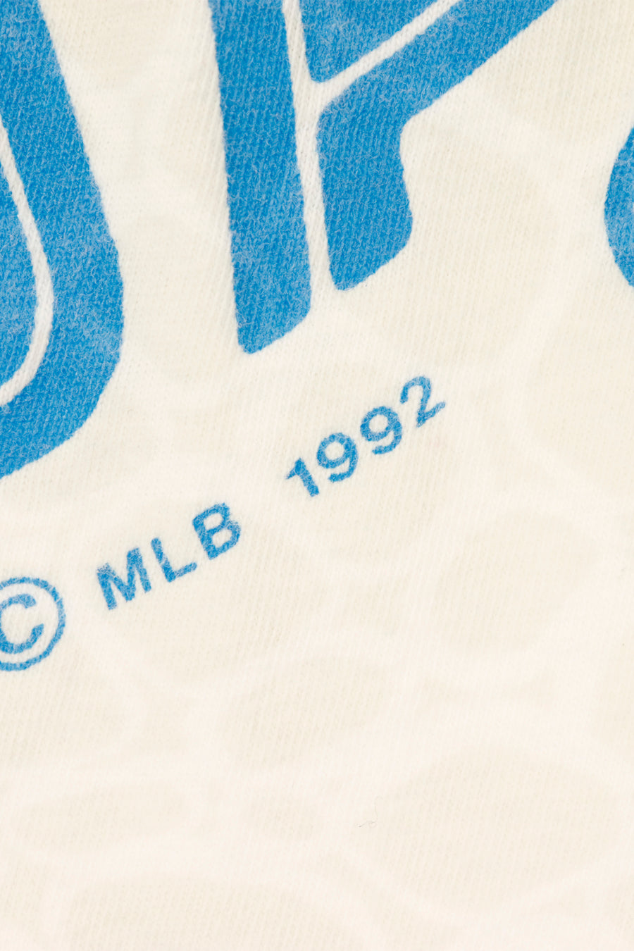 Vintage 1992 MLB Toronto Blue Jays Simple Logo On Front Pattern On Back T Shirt