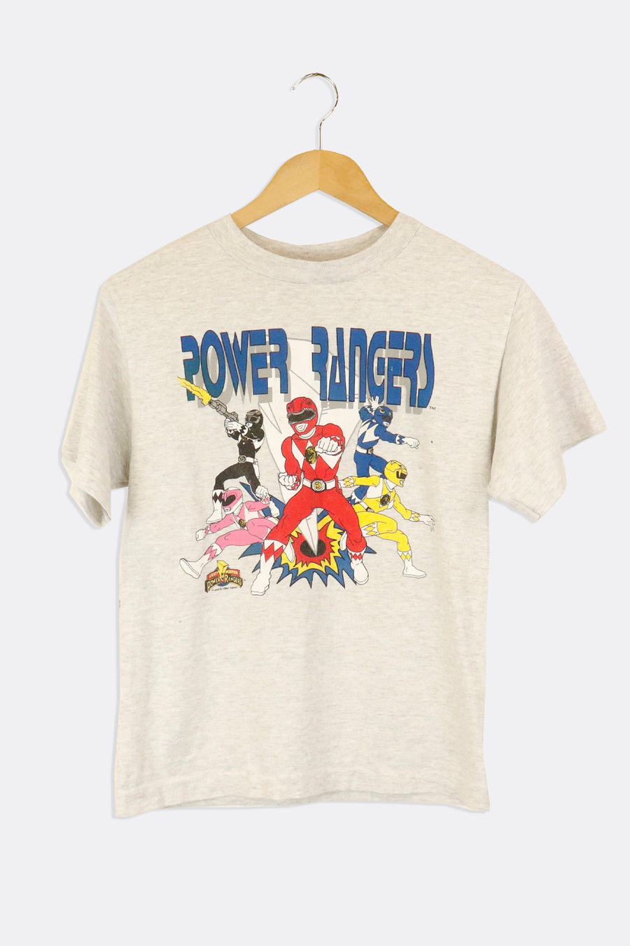 Vintage 1994 Power Ranger Cartoon Vinyl Graphic T Shirt Sz L
