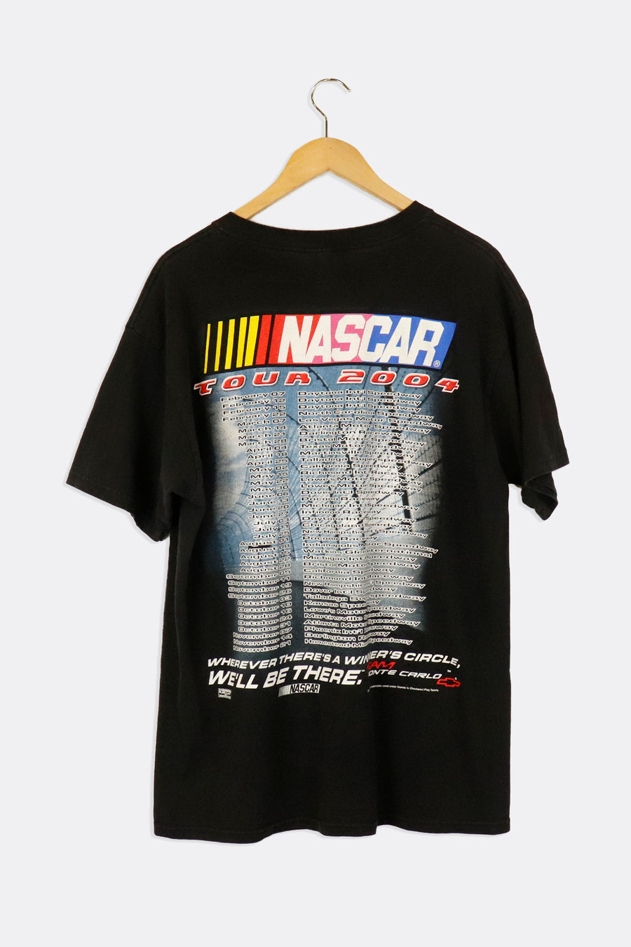 Vintage 2004 Nascar Chevrolet Team Monte Carlo Tour Graphic T Shirt Sz L