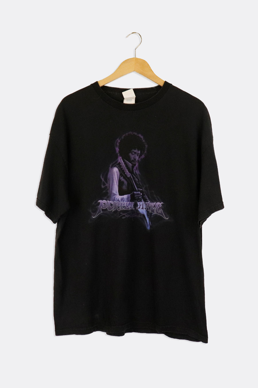 Vintage Jimi Hendrix Purple Haze Cartoon Portrait Graphic T Shirt Sz XL