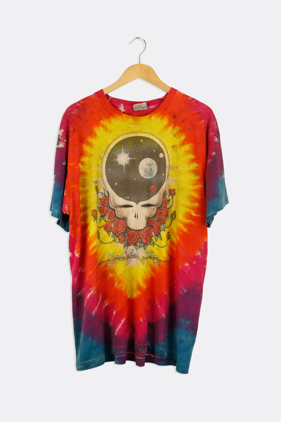 Vintage 1992 Grateful Dead Space Your Face Tie Dye Graphic T Shirt Sz XL
