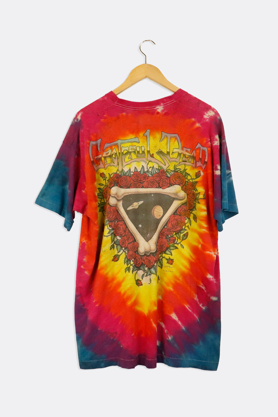 Vintage 1992 Grateful Dead Space Your Face Tie Dye Graphic T Shirt Sz XL