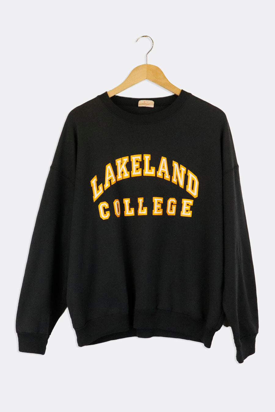 Vintage Lakeland College Simole Varsity Font Vinyl Sweatshirt Sz L