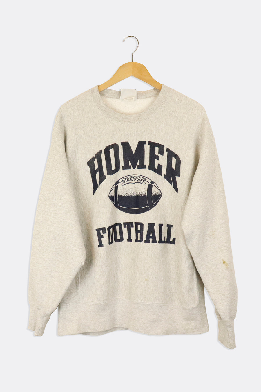 Vintage Homer Football Vinyl Football Graphic Varsity Sweatshirt Sz XL