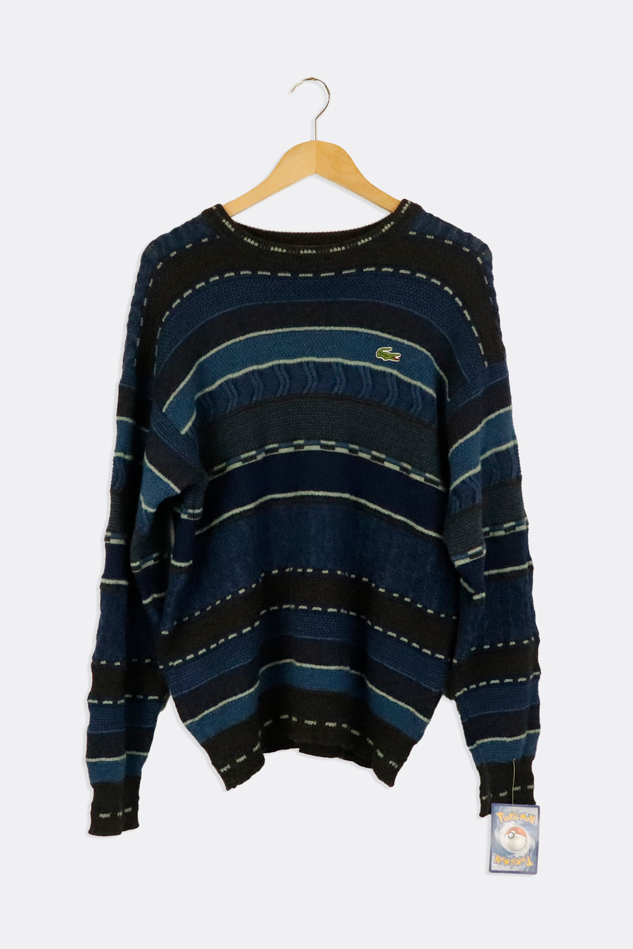 Vintage Lacoste Knit Pullover Patterned Sweatshirt