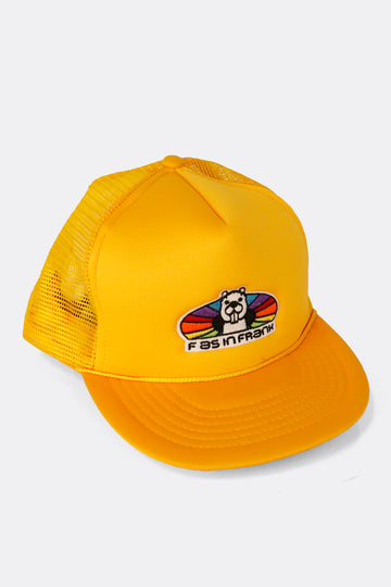 Vintage Embroidered Faif Original Logo Yellow Hat
