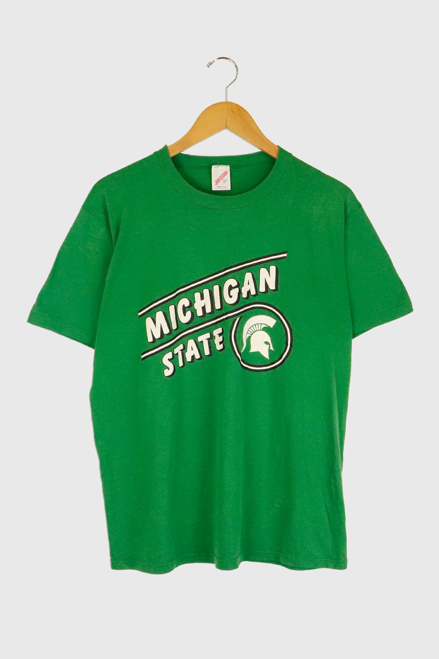 Vintage Michigan State Helmet Graphic T Shirt Sz L